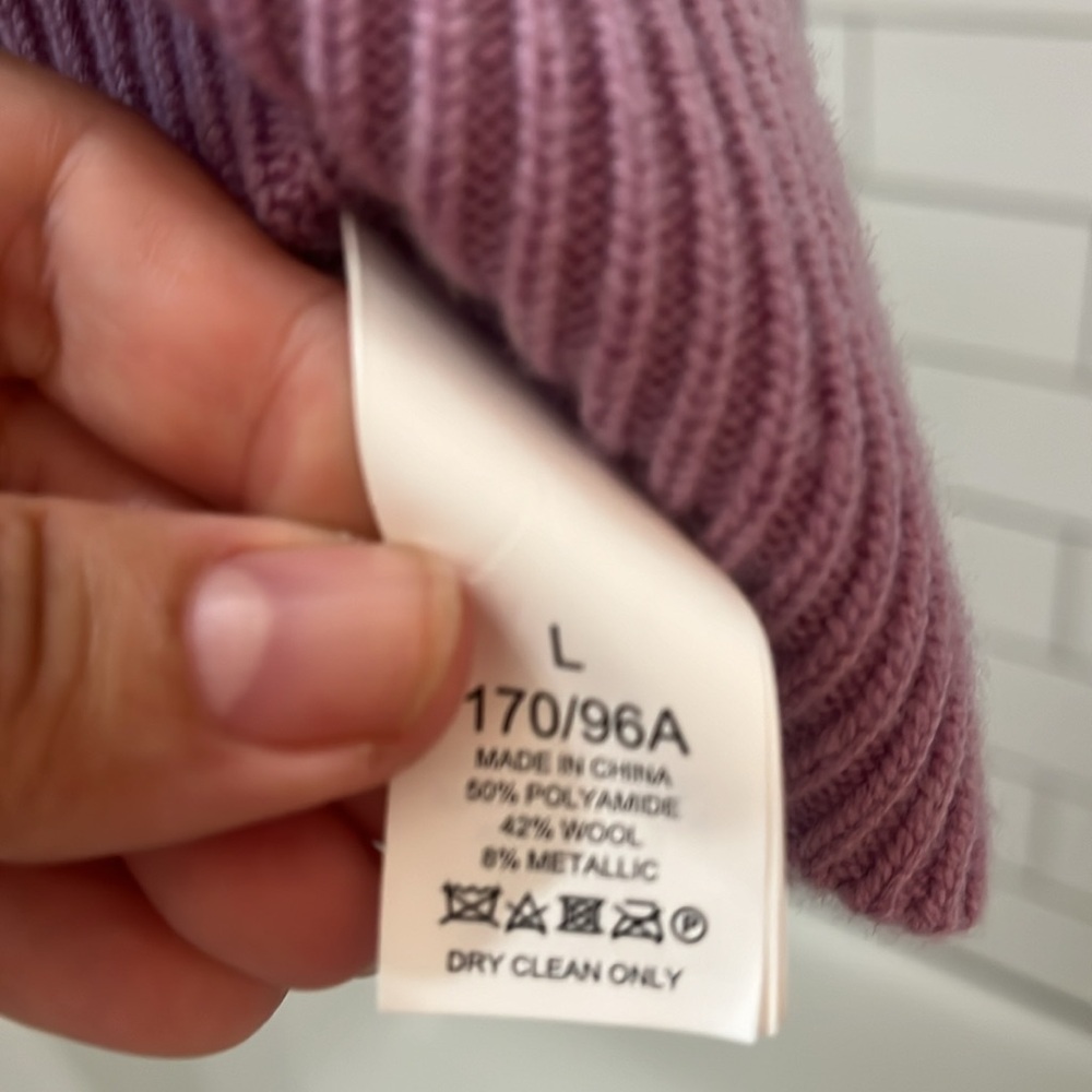 Kate Spade Wool Panther Sweater Size L 🖤💜 - Picture 6 of 6